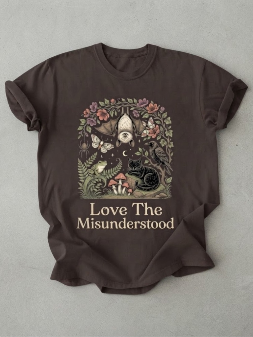Love The Misunderstood Bat Raven Frog Animal Gildan T-Shirt